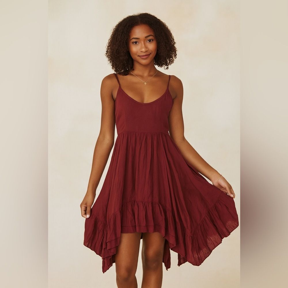 Mia Joy Kamala Dress in Cordovan size XS